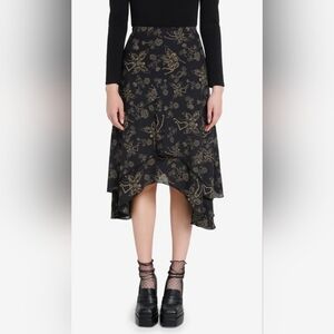 Thorn & Fable Skeleton Fairy Tiered Midi Skirt Punk Edgy Fairycore Y2k Halloween